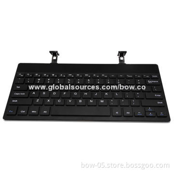 Universal Wireless Bluetooth Keyboard for Android/Windows/iOS, with Bracket Holders, Aluminum Cover